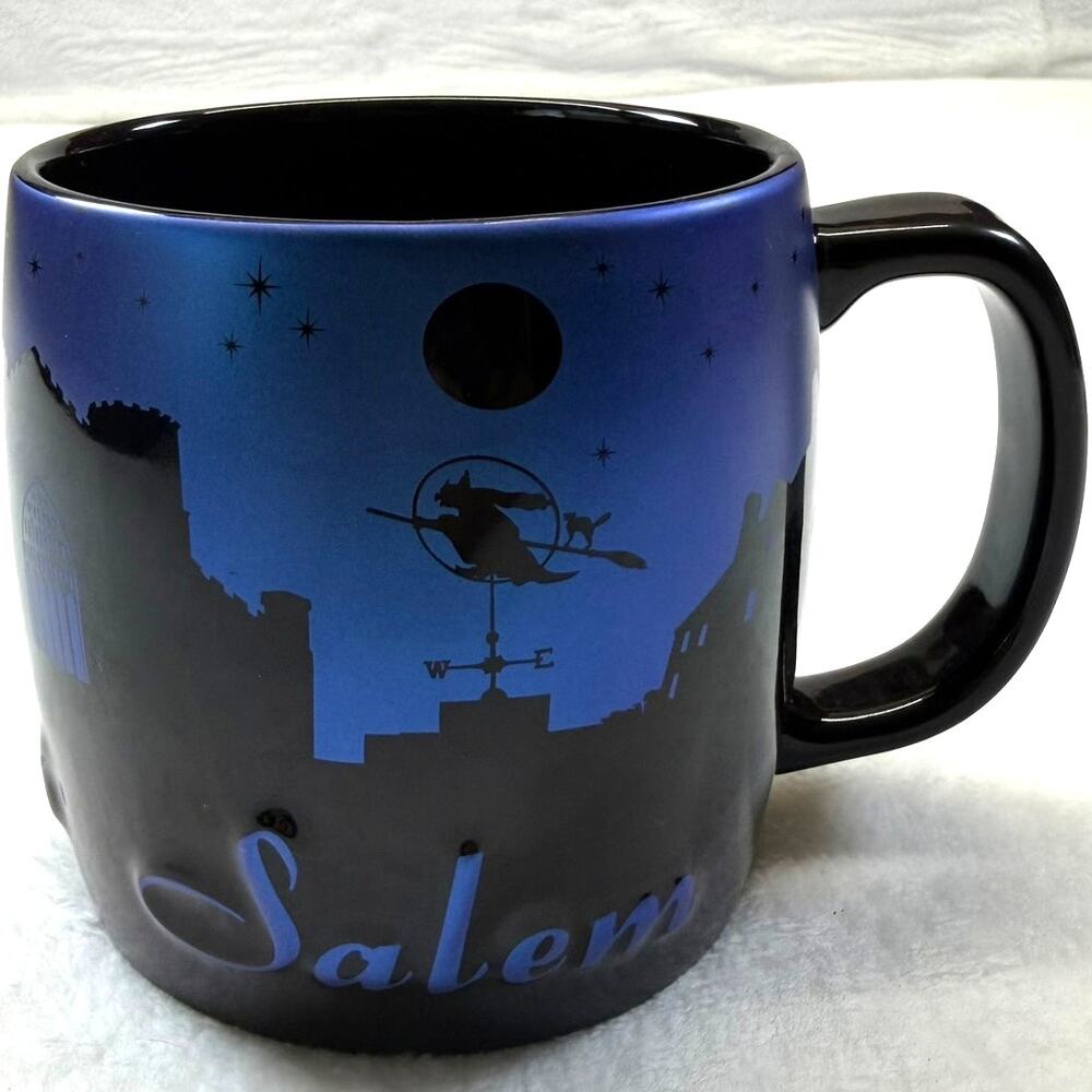 SALEM Night Sky Silhouette Mug Americaware 22oz Coffee Tea Cup 2017‎ Witches